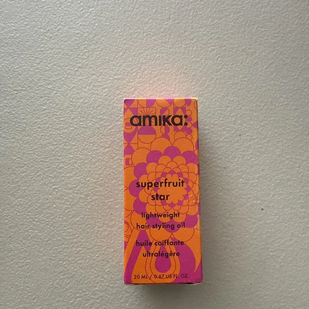 amika Superfruit Star Lightweight Hair Styling Heat Defense Oil All Hair 0.67oz
